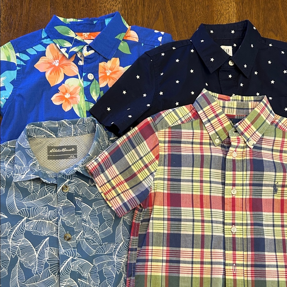 4/4T LOT of boys short sleeved shirts EUC